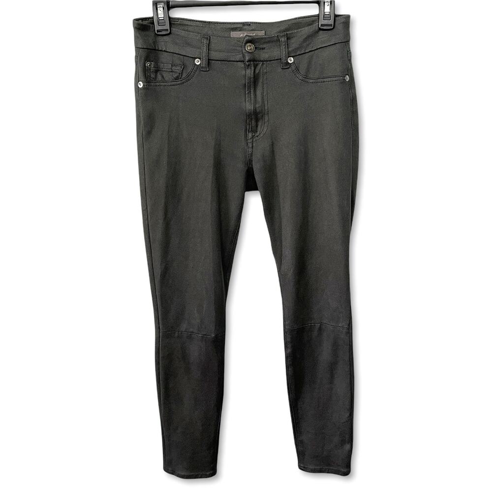 7 For All Mankind Legging Jeans Womens Sz 27 Gray Reptile Pattern Soft Stretchy